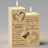 PRSTENLY Geschenke für Mama, Herzform Kerzenständer für Den Beste Mama Geschenk, Geburtstagsgeschenk Muttertagsgeschenk für Mama, Mutter Geschenk zum Weihnachten Geburtstag