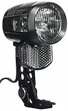 AXA Blueline 50-T Steady Auto - Fahrradlicht Vorne Dynamo - 50 Lux Fahrrad Scheinwerfer - LED Frontlicht - Integrierter Reflektor - Clear Lens Technology, Schwarz
