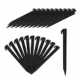 Relaxdays Heringe, 32er Set, leichte Zeltheringe, weiche & sandige Böden, 31 cm lang, Kunststoff, Bodenanker, schwarz, 31 x 3.5 x 2 cm