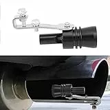 Turbo Sound Whistle Auspuffrohr,auto sound, Schweifhalspfeife, Duokon Turbo Sound Whistle, brandneue Turbo Sound Tail Throat Auspuffrohrpfeife aus Aluminiumlegierung Car Modified Part (Schwarz)