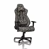 NITRO CONCEPTS S300 Gamingstuhl - Ergonomischer Bürostuhl Schreibtischstuhl Chefsessel Bürostuhl Pc Stuhl Gaming Sessel Stoffbezug Belastbarkeit 135 Kilogramm - Urban Camo