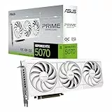 ASUS Prime GeForce RTX 5070 White OC Edition 12GB GDDR7 Gaming Grafikkarte (NVIDIA DLSS 4, 2,5-Slot Design, SSF, PCIe 5.0, 3X DisplayPort 2.1b, 1x HDMI 2.1b, weiß, PRIME-RTX5070-O12G-WHITE)