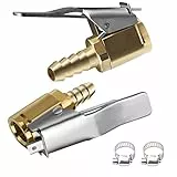 URAQT Autoventil Hebelstecker Air Chuck, 2 Stück 8mm Messing 1/4' NPT Reifenfüllnippel Ventilaufsatz Momentstecker Hebelstecker Reifen Ventil Luftpumpe Clip für alle Reifenventile mit Ventilgewinde