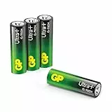 GP Alkaline Ultra Plus Batterie AA 1,5V (Mignon/R6), Neue GTECH Longlife Technologie für sehr Lange Laufzeiten und hohe Stabilität, 4 Stück AA Batterien Ultra+