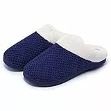 Kuako Hausschuhe Damen Winter Wärme Memory Foam Pantoffeln Bequem Plüsch rutschfeste Leicht Slippers Indoor