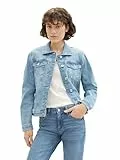 TOM TAILOR Damen Basic Jeansjacke, 10142 - Light Stone Blue Denim, M