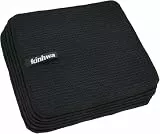KinHwa Spültuch schwarz Spüllappen schwarz Waffeltuch Mikrofasertuch waschbar Spültücher für Küche Dicke Putzlappen Fusselfrei Barista-Tuch 20cmx20cm 6 Stück