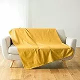 Douceur d'intérieur, Kuscheldecke (220 x 240 cm) Lucile Curry, Polycotton, einfarbig