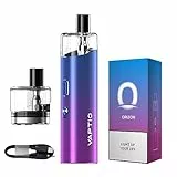 VAPTIO Orizon Kit Elektronisches Zigaretten 1500mAh 25W Vape Pen mit 0,6ohm Spule 4,0 ml Pod,kein E-Liquid kein Nikotin (Blau-lila)