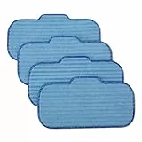 Amazon Basics Ersatzpads für Dampfwischer, waschbar, für alle Hartböden, 30.5 x 14 x 0.5 cm, Blau, 4er-Pack