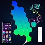 Kangtaixin LED Sechseck Gaming Wandleuchte 20pcs Hexagon RGB Panel - Sechseck Waben Wall Light Musik Sync Deko Hexa Wandbeleuchtung Smart Sechseckige Gamer Room Deko Modular Lampe