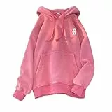 GURUNVANI Herren-Kapuzenpullover, Vintage-Stil, Used-Look, grafischer Pullover, Xw99357pink, X-Large