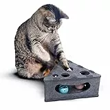CanadianCat Company | Katzenspielzeug Selbstbeschäftigung, Interaktives Katzenspielzeug Filz Käsekästchen für Katzen, interaktives Spielzeug für Katzen