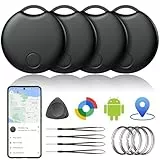 2026 Tracker Android Smart Tag 4er Pack, Smart Tag kompatibel mit Google's Find Hub (nur Android), Bluetooth Tracker für Schlüssel, Geldbörse, Fahrrad & Koffer, austauschbare Batterie