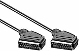 PremiumCord SCART Kabel 1m, Stecker auf Stecker, 21-polig, Schwarz, KJSS-1