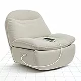 FLEXISPOT Relaxsessel, XR6, Elektrischer Sessel, Schlafsessel mit USB, Drehsessel mit Rocking, Liegesessel im Wohnzimmer, Fernsehsessel mit verstellbare Rückenlehne, Ruhesessel (Beige)