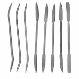 TICFOX Doppelseitige Raspelfeile, Holzfeile Holzraspel Set, 8 teiliges Raspelfeilen Set 8in Alloy Stahl Holzfeile Vielseitige Holzbearbeitung Werkzeuge für Schnitzen Holzbearbeitung Polieren