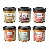 NABIO 6er Box Mediterrane Bio-Aufstriche | 100% Vegetarisch | Cremige Dips & Brotaufstriche | Ohne Konservierungsstoffe | 6 x 135g