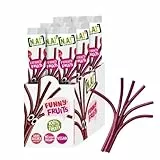 NA! - Funny Fruits Himbeere/Apfel - Lustiger Fruchtstick zum Auseinanderziehen und Teilen - natürlicher Snack für Kinder - 100% Frucht, ohne Zuckerzusatz, vegan - für Sport, Schule - 15x16g