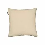 LINUM PEPPER Eleganter Kissenbezug für Dekokissen 40cm x 40cm, 100% Baumwolle, Maschinenwaschbar, Cremebeige