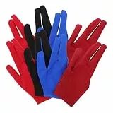TOYANDONA 8 Stück Pack Dreifingerige Yo Yo Handschuhe rutschfeste Elastische Billard Snooker Handschuhe Atmungsaktive Queuehandschuhe für Präzise Bewegungen und Komfortablen Halt