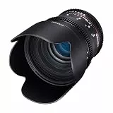 Samyang 50/1,5 Objektiv Video DSLR Canon EF manueller Fokus Videoobjektiv 0,8 Zahnkranz Gear, Porträtobjektiv schwarz