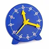 camelize Uhr Lernen,Kinder Lernspiel Uhr,Zeitunterrichts- und Demonstrationsuhrmodell, Lernressourcen für Kinder in der frühen Bildung, 4 Zoll 12/24 Stunden ab 4 Jahren(Dunkel Blau)