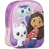 CERDÁ LIFE'S LITTLE MOMENTS Gabby's Dollhouse 3D-Kinderrucksack für Mädchen – farbenfrohes Design und lustige Reliefs | Gabby-Schulrucksack mit großem Fassungsvermögen und verstellbaren Trägern