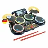 VTech Kidi DJ Drums – Elektronisches Schlagzeug mit Leuchteffekten und Lernmodus – Für Kinder von 6-12 Jahren - German Version/Deutsche Version