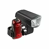 AXA Fahrradlicht Set Dwn 30 Lux – USB Aufladbar – 11 Stunden Leuchtdauer – Batterieanzeige – StVZO Zugelassen