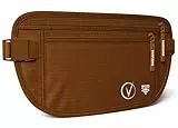 Vantamo Bauchtasche Damen Ultraflach mit RFID-Schutz, Geldgürtel für Reisen mit 2 Fächer und Verstellbarem Gurt, Hüfttasche Herren für Laufen und Wandern Passt für Reisepass, Bargeld und Telefon