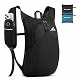 flintronic Wanderrucksack Herren Damen 18L, Rucksack Unisex Trekkingrucksack, Design Daypack Faltbarer Tagesrucksack für Camping Outdoor Wandern Travel, Schwarz