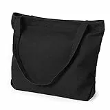 Etercycle Umhängetasche für Damen, Lässige Handtasche Groß Tasche Shopper Segeltuch Tote Schultertasche mit Innentasche für Alltag, Büro, Schule und Einkauf (Schwarz)