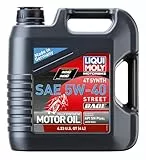 LIQUI MOLY Motorbike 4T Synth 5W-40 Street Race | 4 L | Motorrad vollsynthetisches Motoröl | Art.-Nr.: 1685, Schwarz