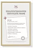 walther design Bilderrahmen gold 21 x 29,7 cm (DIN A4) New Lifestyle Kunststoffrahmen KV130G