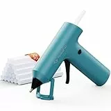 Tilswall Kabellose Heißklebepistole, Schnellaufheizung mit 2000-mAh-Akku, 20 Premium-Klebesticks, Mini-Klebepistole ideal für Basteln, DIY-Geschenke und Reparaturen, Dunkelblau