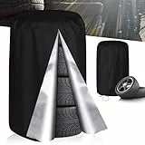 Universale Reifenabdeckung für 4: Reifen Schutzhülle, Reifenhülle, Reifensack, Reifentasche, Große Radabdeckung Wasserdicht, Reifentaschen-Set, Autoreifen Tasche Reifen Taschen Reifenschutz (Schwarz)