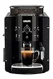 Krups Kaffeevollautomat – kompakter Espressovollautomat für ganze Bohnen, Kaffeemaschine mit Dampfdüse für Milchschaum, einfache Bedienung, geeignet für Espresso, Cappuccino und Latte Macchiato