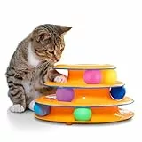 Catstages Tower of Tracks - Spielturm mit 3 Ebenen - interaktives Spielzeug für Katzen