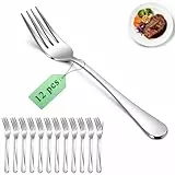 Berglander Tafelgabeln Set 12 Stück 18,5cm, Edelstahl Essgabeln Salatgabeln, Dessertgabeln, Besteck Gabeln für Zuhause, Küche, Restaurant, Hotel, Kostengünstiges Massenpaket zu Günstigem Preis