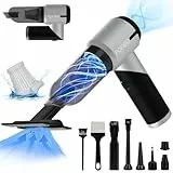 POFIBO Handstaubsauger Akku, 16000Pa 4-in-1 Handstaubsauger Auto, 3-Gängig Faltbar Auto Staubsauger Stark mit Bürstenloser Motor und Waschbar HEPA-Filter für Auto, Haus, Büro, Tierhaar Reinigung