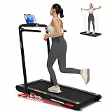 Lysole Laufband für Zuhause Klappbar, 4-in-1 Heim-Fitness-Laufband 12 km/h, Walking Pad mit Steigung, Laufband und Fernbedienung für Zuhause und Büro(Schwarz)
