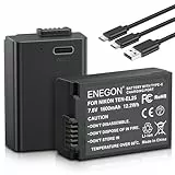 ENEGON Wiederaufladbare Ersatz-Akkus EN-EL25/EL25A mit Direktladung USB-C 1600mAh (2 Stück) mit 2-in-1 Typ-C Ladekabel für Nikon Z Serie Z50, Z30, Z FC,Nikon EN-EL25/EL25A,4241 und MH-32
