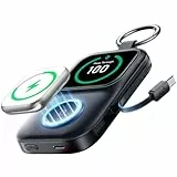 JOYROOM 5000mAh Mini Powerbank für Apple Watch 11 mit USB C Ladekabel, [LED-Display & Schlüsselanhänger] Magnetisch Tragbare Externe Handyakkus kompatibel mit Apple Watch 11/10/9/8/7/6/5/SE3/Ultra3