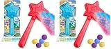 INKEE Wand Star Bath Toys | Stern-Zauberstab mit Kinder Badebomben, Badekugeln mit Badefarben für die Badewanne, Erdbeerduft - Badewanne Spielzeug Kinder, Farbauswahl Nicht möglich (Packung mit 2)