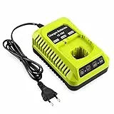 Energup P117 Ersatz Ladegerät für Ryobi ONE+ P104 P105 P102 P103 P107 P108 12V~18V Akku und 260051002 P117 P118 P113 BCL1418 für Ryobi Ladegerät