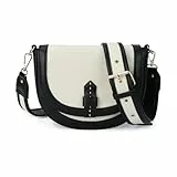 Gladdon Damen Handy Umhängetasche Kleine Handtasche,Crossbody Bag Schultertasche Reißverschlussfächern Stroh/Canvas und veganes Leder mit Verstellbar Abnehmbar Schultergurt