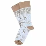 Socks Tunnel Unisex Weihnachts-Socken – Lustige & Bunte Socken mit Weihnachtsmotiv – Geschenkidee Weihnachten – Baumwolle, 36–43 (Weißer Hirsch 03)