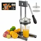 CO-Z Manuelle Zitruspresse, robust mit konischer & flacher Druckplatte, professionelle Zitronenpresse für Orangen, Pomelos, Limetten, Zitronen, spülmaschinengeeignet