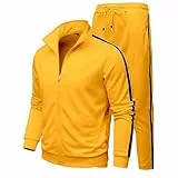 Herren Traingsanzug Set Streatwear 2-Teiliger Jogginganzug Full Zip Sportanzug Männer Freizeit Tracksuit S-3XL
